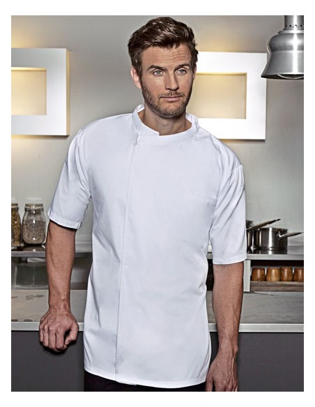 KAL-BJM3-Short-Sleeve Throw-Over Chef Shirt Basic 2